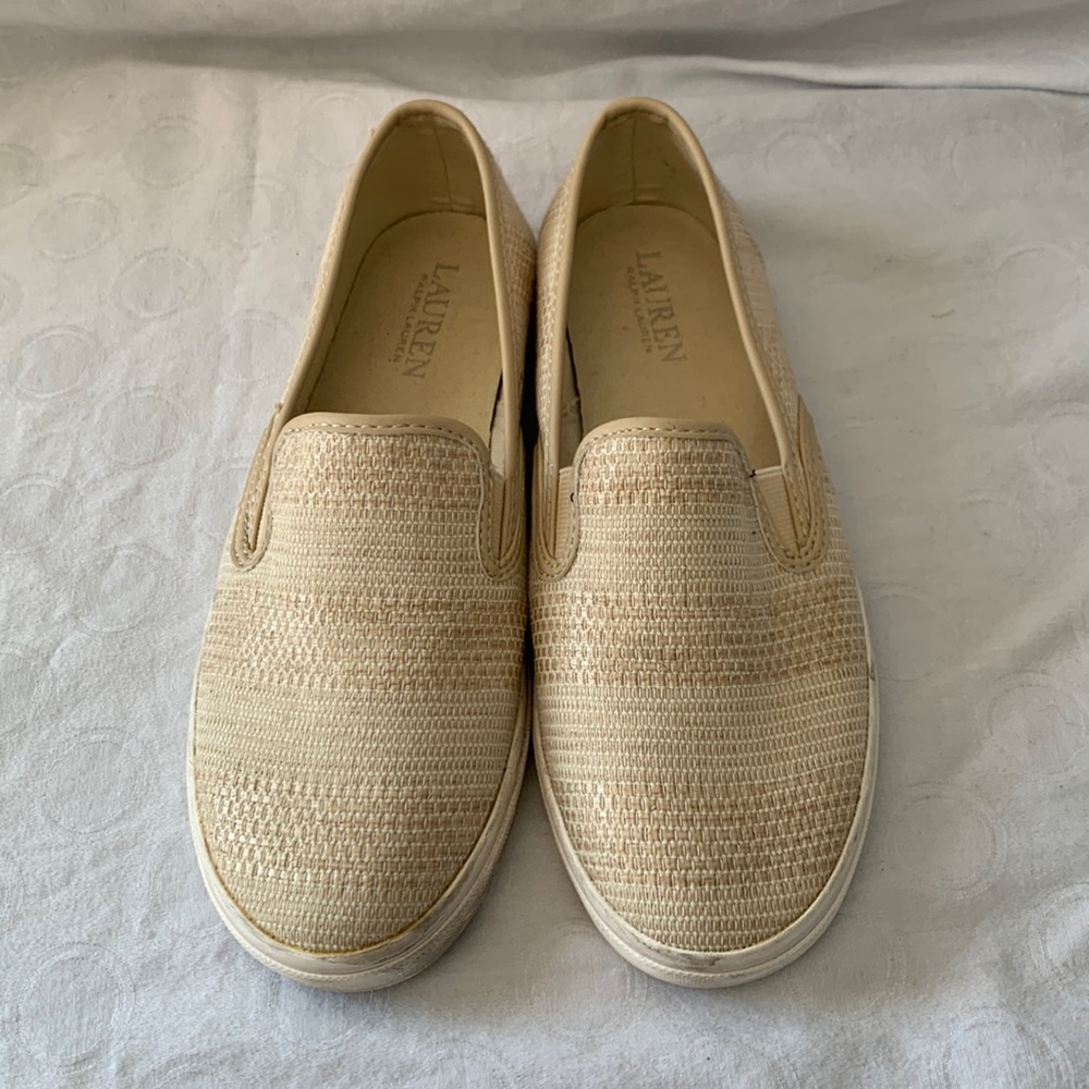 Ralph Lauren Slip On Shoes Faux Straw design - Picture 1 of 6